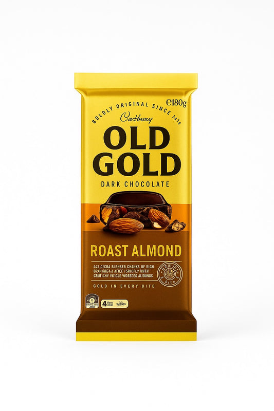 Cadbury's Old Gold Roasted Almond Dark Chocolate 180g [AUS]